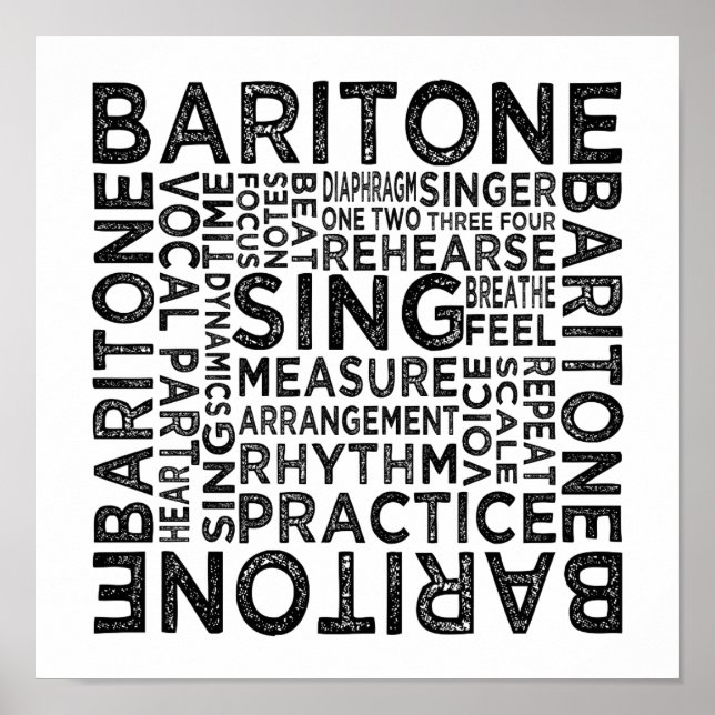 Baritone Typography Poster (Framsidan)