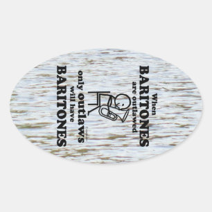 Baritones Oval Sticker Ovalt Klistermärke