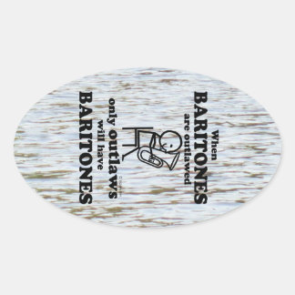 Baritones Oval Sticker Ovalt Klistermärke