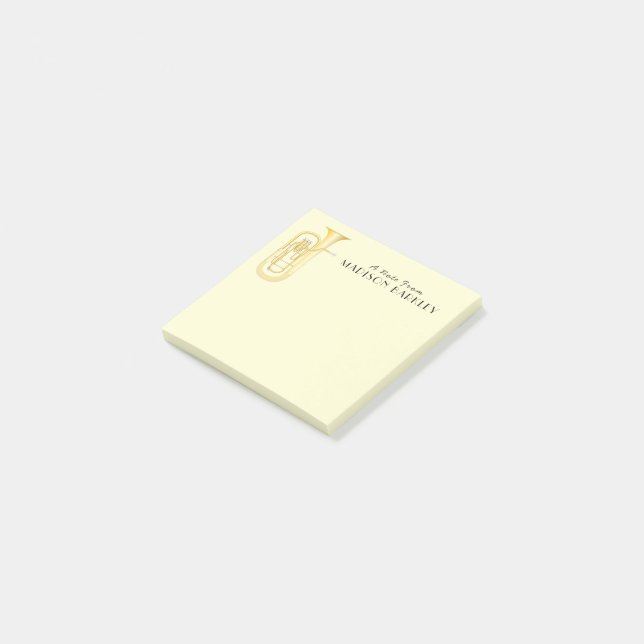 Baritont Musiklärare Post-it Notes Block (Vinklad)