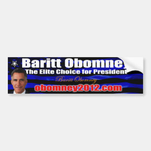 Baritt Obomney för den presidentbildekalen 2012 Bildekal