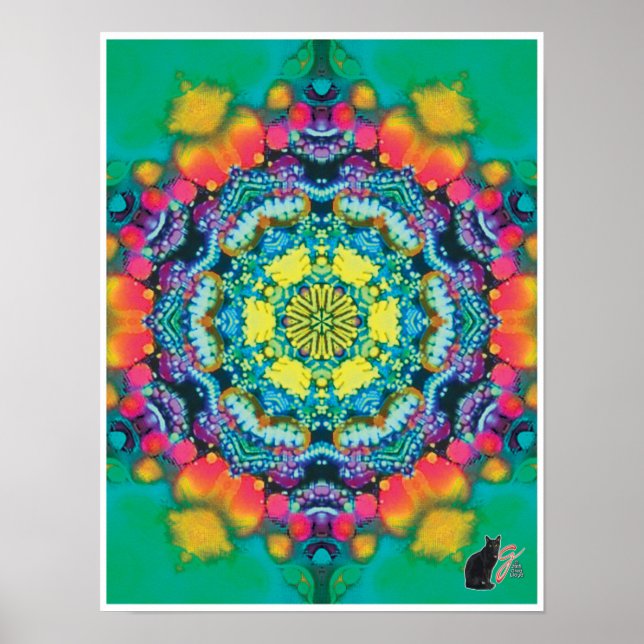 Barium Kinetic Collage Kaleidoscope Poster (Framsidan)