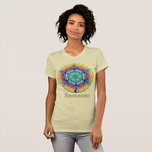 Barium Namaste Kalejdoskop T-shirt (Hel framsida)