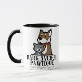 BARK AVENUE PAWTIQUE - logotyp 3 Mugg