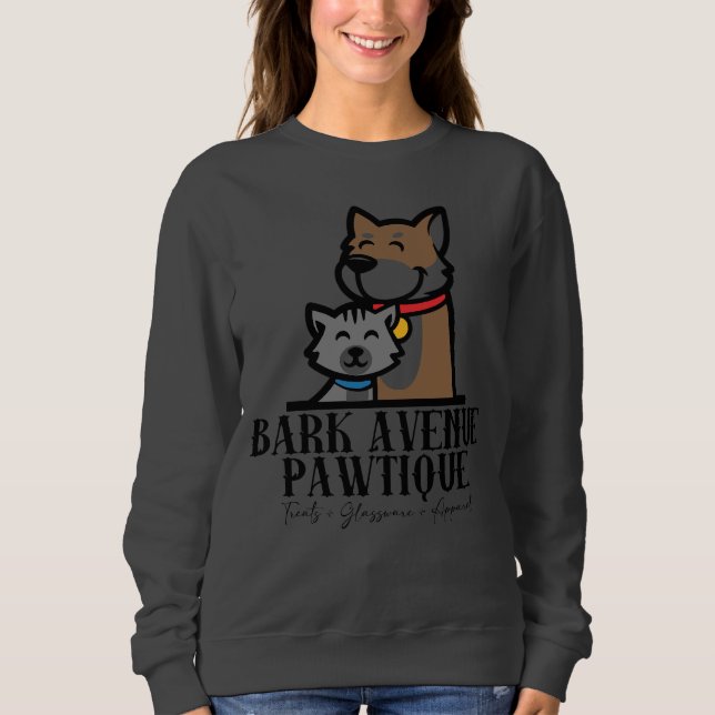 BARK AVENUE PAWTIQUE - logotyp 3 T Shirt (Framsida)
