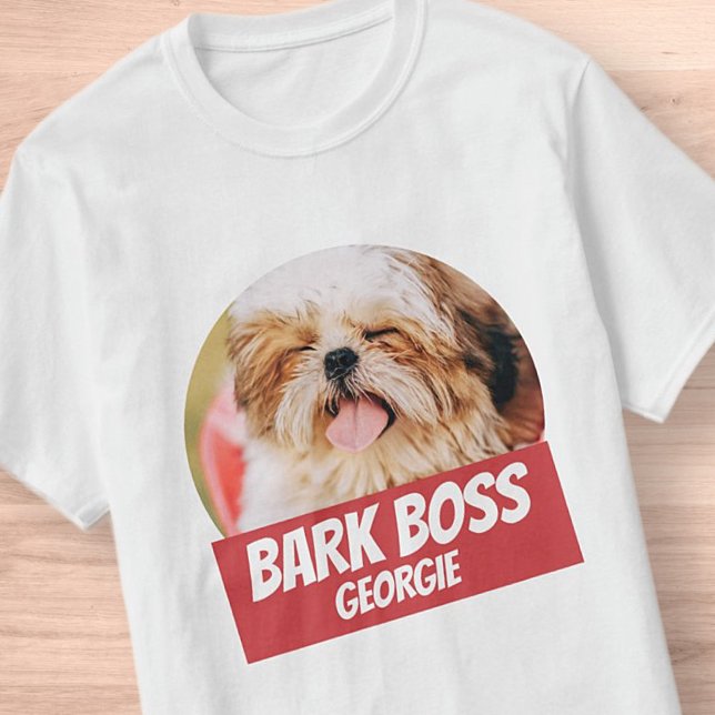 Bark Chef Pet Hund Photo Modern Coola Simple T Shirt (Skapare uppladdad)