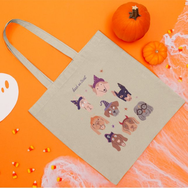 Bark eller Beat Halloween Hundar i stugor Tygkasse (Skapare uppladdad)