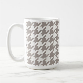 Bark Greige Houndstooth Familj Kaffemugg