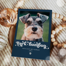 Bark Humbug Hund Photo Funny jul Julkort