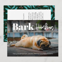 Bark Humbug Modern julkort med eget foto