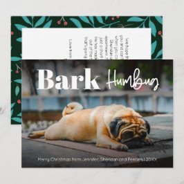 Bark Humbug Modern julkort med eget foto