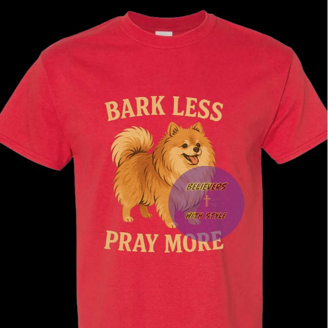 Bark Less Pray More Edition 2 (smile) - Kristet T Shirt (Skapare uppladdad)
