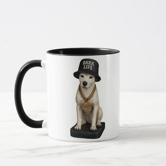 Bark Life Nipper - Hip hop RCA Victor Hund Mugg (Vänster)