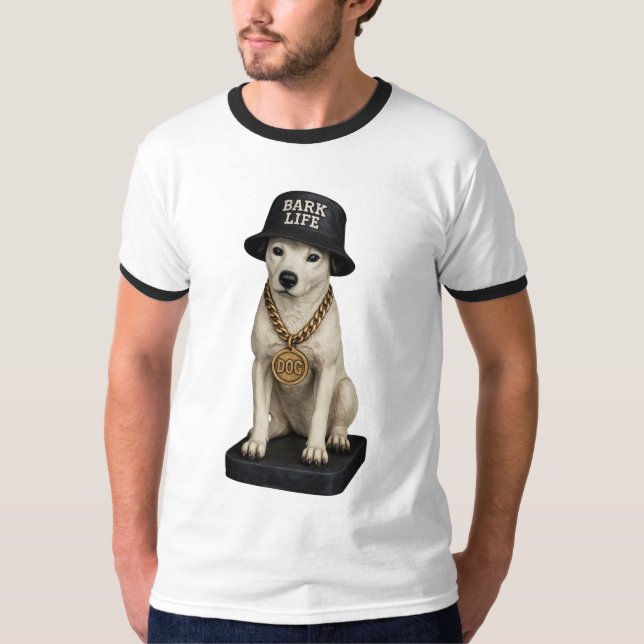 Bark Life Nipper - Hip hop RCA Victor Hund T Shirt (Framsida)