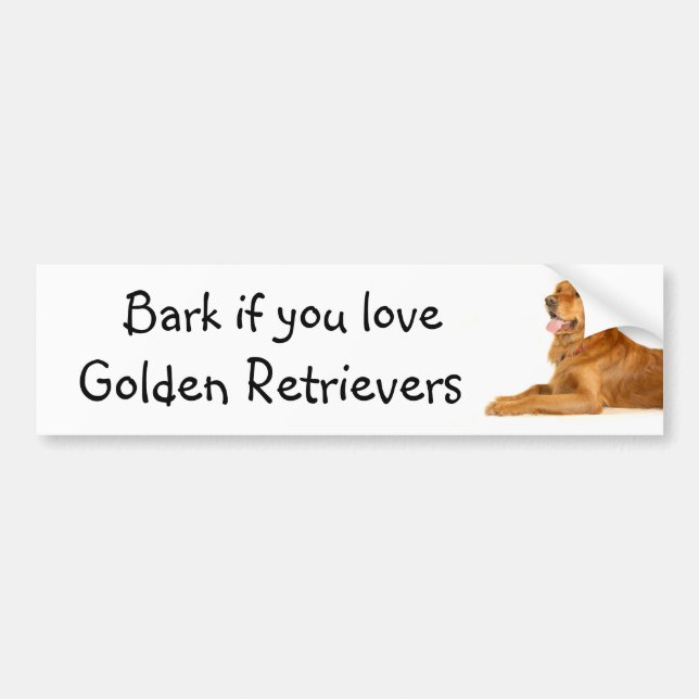 Bark om du kärlek Golden Retrievers Bildekal (Framsidan)