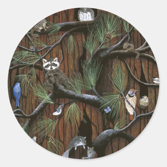 "Bark" Runt Klistermärke (Framsida)