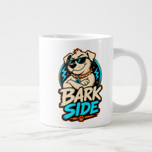 Bark Side Hund PNG, Rolig Hund Sublimering Design, Jumbo Mugg