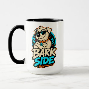 Bark Side Hund PNG, Rolig Hund Sublimering Design, Mugg