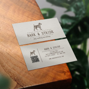 Bark & Stride Hundpromenad Företag QR-kod  Visitkort