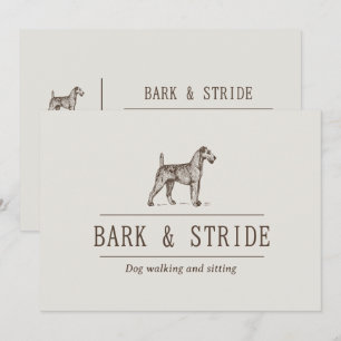 Bark & Stride Hundpromenadföretag QR-kod Inbjudningar