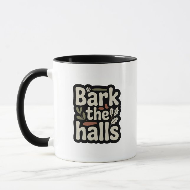 Bark the Halls Hundhelgdag Mugg (Vänster)