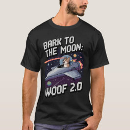 Bark till månen: Pixel Space Pup 2.0 T Shirt