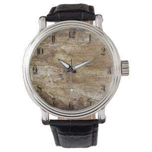 Bark wooden mönster armbandsur