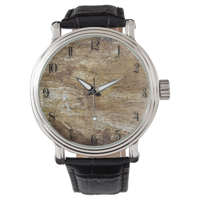 Bark wooden mönster armbandsur (Framsida)
