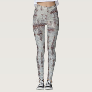 Bark wooden mönster leggings