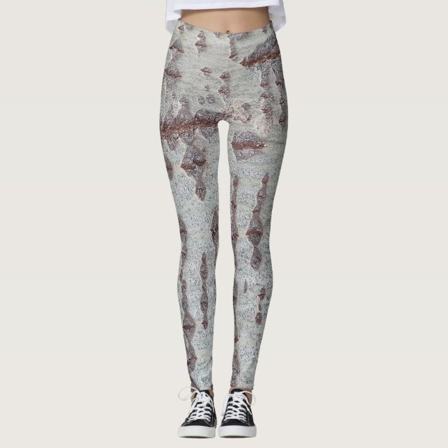 Bark wooden mönster leggings (Framsida)