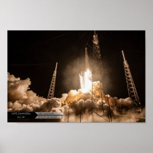 Barkassaffisch för SpX CRS-9 Poster