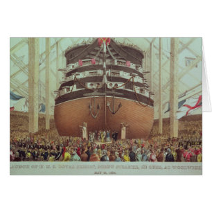 Barkassen av H.M.S. Royal Albert, skruvar Hälsningskort