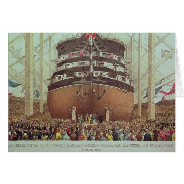 Barkassen av H.M.S. Royal Albert, skruvar Hälsningskort (Framsidan Horizontal)