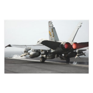 Barkasser för en F-/A-18Cbålgeting från flyg Fototryck