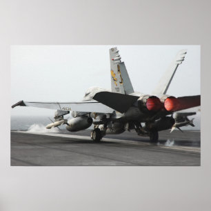 Barkasser för en F-/A-18Cbålgeting från flyg Poster