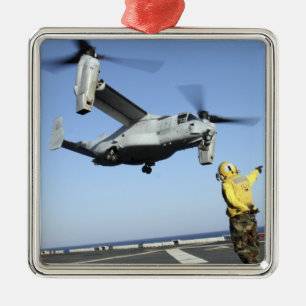 Barkasser för en fiskgjuse MV-22 från USSet Nass Julgransprydnad Metall