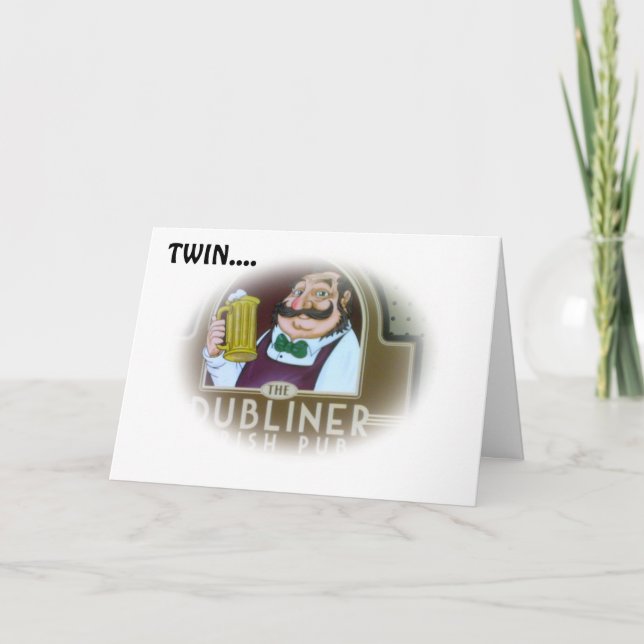 BARKEEP SÄGER "GRUND UP" TVÅ PÅ BIRTHDAG KORT (Framsida)