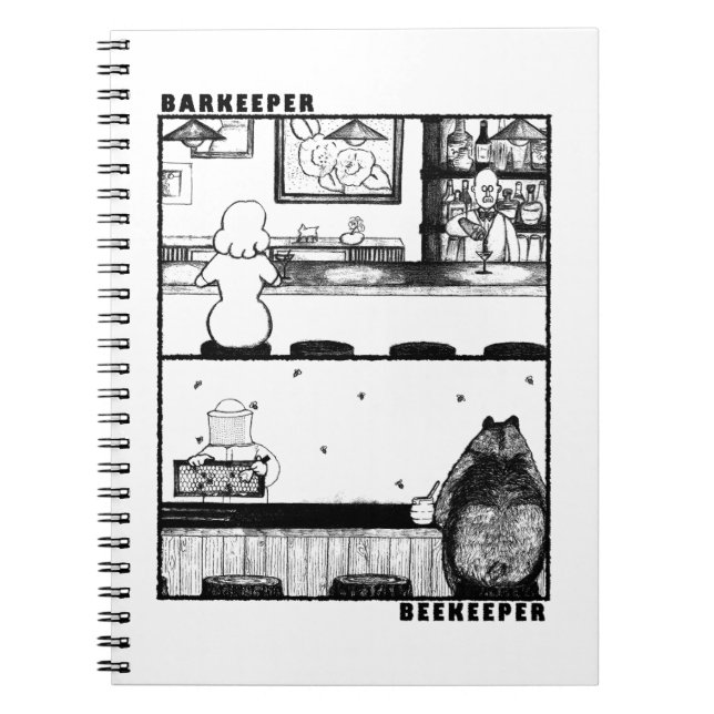 Barkeeper och biodlare anteckningsbok (Framsidan)