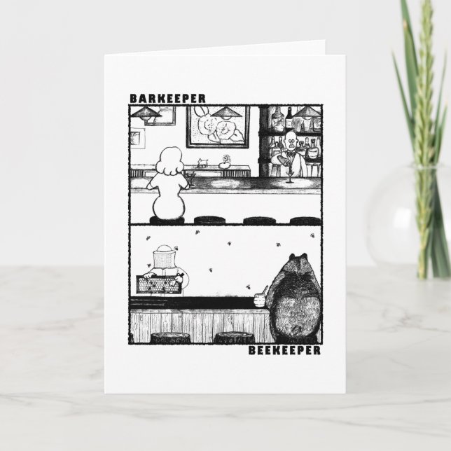 Barkeeper och biodlare anteckningskort (Framsida)
