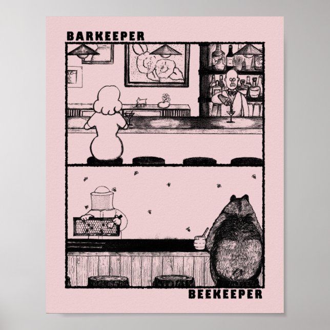 Barkeeper och biodlare poster (Framsidan)