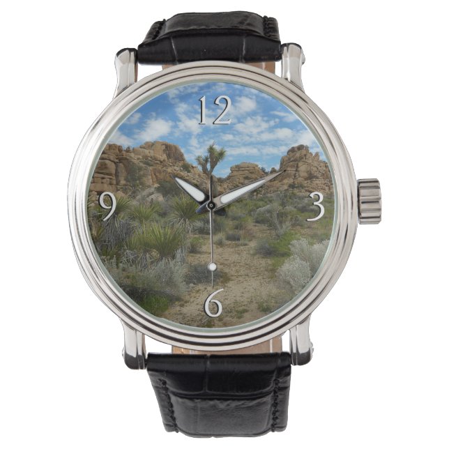 Barker Dam Loop Trail vid Joshua Träd nationalpark Armbandsur (Framsida)