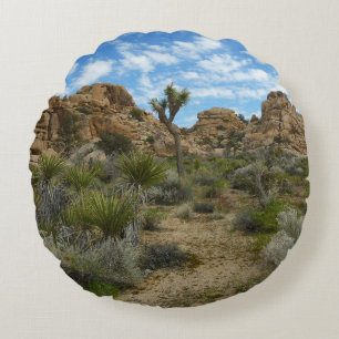 Barker Dam Loop Trail vid Joshua Tree National Par Rund Kudde