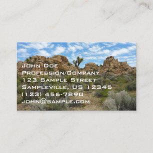Barker Dam Loop Trail vid Joshua Tree National Par Visitkort
