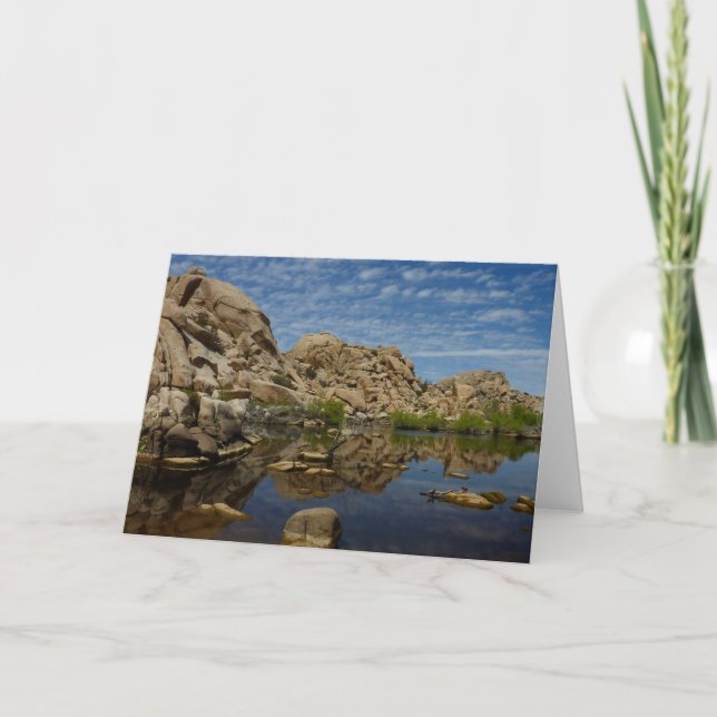 Barker Dam-reflektion vid Joshua Tree I Kort (Framsida)
