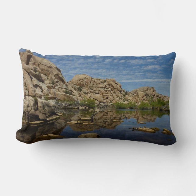 Barker Dam-reflektion vid Joshua Tree I Lumbarkudde (Framsida)
