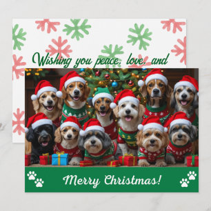 Barkin' runt Personligen Julgran Hund Julkort