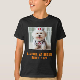 Barking på Spöken Halloween Hund älskare Personlig T Shirt