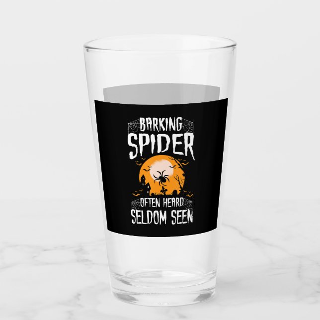 Barking Spider Heard Seldom Seen Funny Halloween Glaskopp (Framsida)