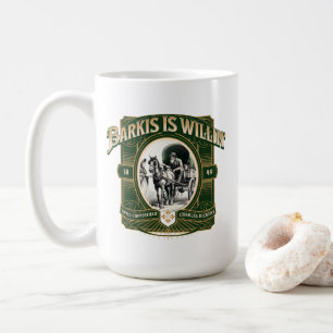 Barkis är Villig Grön Litterär Kaffe Mugg