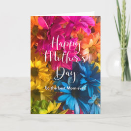 Bärkort för bästa Mamma-blommor i Lycklig Mors dag Kort